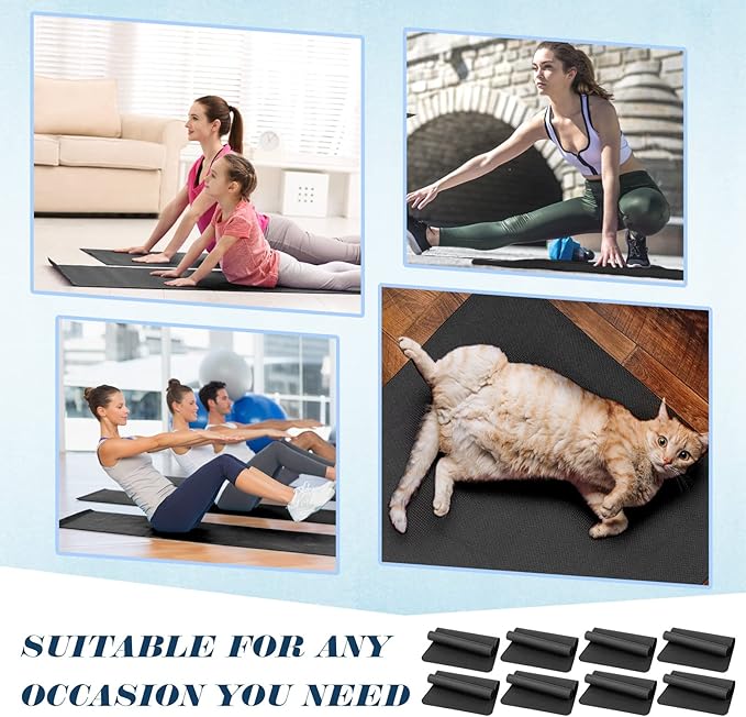 10 Pack Yoga Mats Bulk, 68'' x 24'' x 4mm Thick Yoga Mats for Kids and Adult Gym Mats Bundle Latex Free Exercise Mats with Non Slip Texture for Outdoor Yoga, Pilates or Workout-StrideForce Fitness