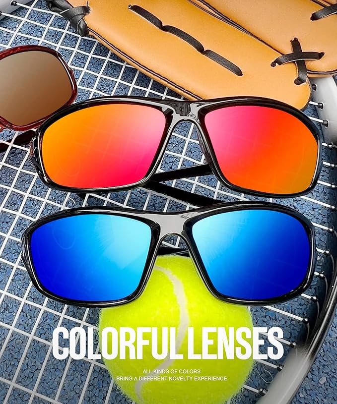 KALIYADI Polarized Sunglasses-Men Sports Sunglassses: Mens Sunglasses with UV Protection for Fishing Driving Cycling Running