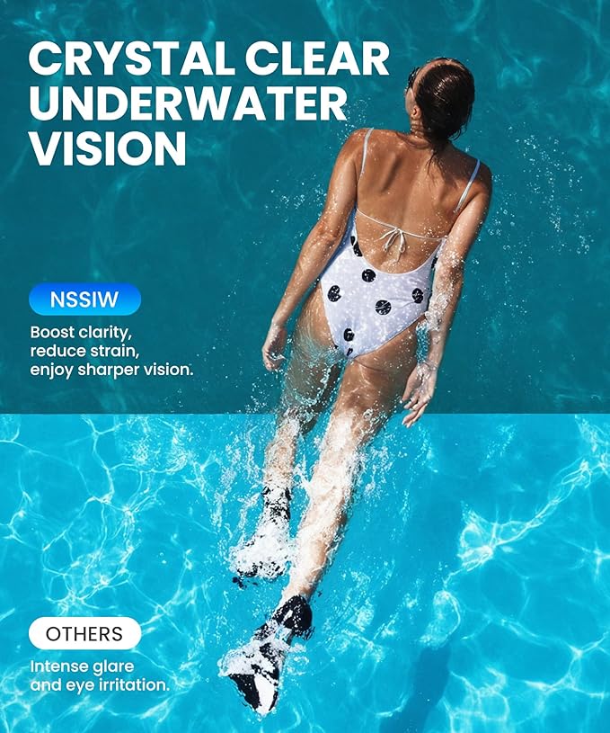 NSSIW Goggles Swimming Adult Swim-Goggles: Wide View with UV400 Protection Anti Fog No Leak for Men and Women 3 Pack-StrideForce Fitness