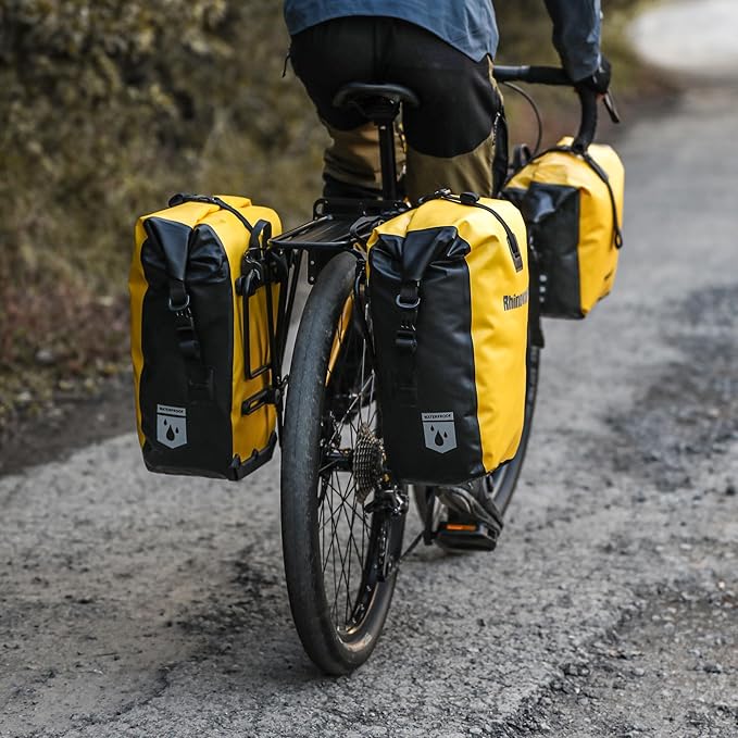 Rhinowalk Bike Bag Waterproof Bike Pannier Bag for Bicycle Cargo Rack Saddle Bag Shoulder Bag Laptop Pannier Rack Bicycle Bag Professional Cycling Accessories-StrideForce Fitness