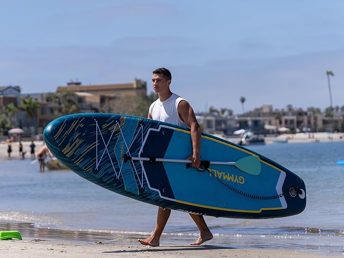 Paddle Board, Inflatable Stand Up SUP Paddle Boards for Adults & Youths of All Skill Levels, Wide & Non-Slip Deck Design Blow Up Paddleboards with Premium Accessories & Storage Bag-StrideForce Fitness