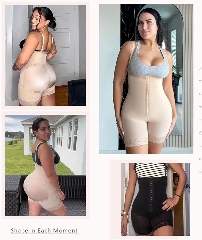 FeelinGirl Faja Body Shaper Tummy Control Shapewear for Women Butt Lifter Post Surgery Fajas Postparto Para Mujer-StrideForce Fitness