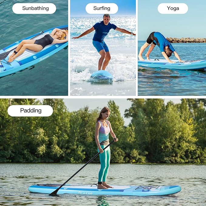 Panana Inflatable Stand Up Paddle Board, 10'x31 x6 SUP with Premium Paddle Board Accessories Kit, Anti-Slip EVA Deck for Adults Youth of All Skill Levels-StrideForce Fitness
