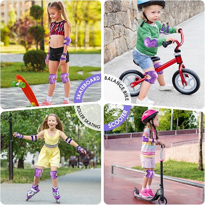BOSONER Kids/Youth Knee Pad Elbow Pads Guards Protective Gear Set for Roller Skates Cycling BMX Bike Skateboard Inline Skatings Scooter Riding Sports-StrideForce Fitness