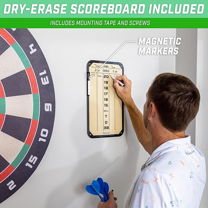 GoSports Giant 3 ft or 4 ft Cork Dartboards - Includes 12 Giant Darts and Scoreboard - New Fun Twist on Darts-StrideForce Fitness