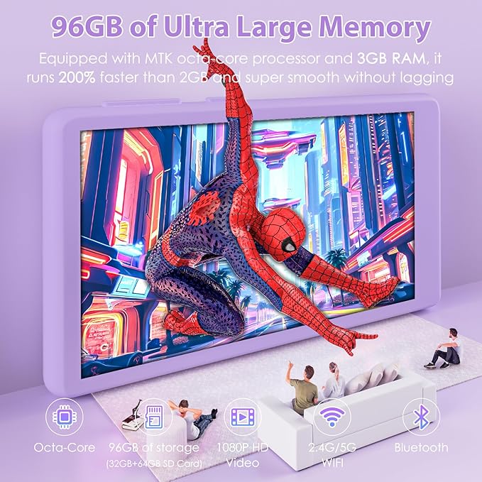 96GB MP3 Player with Bluetooth and WiFi, 4.1" Touch Screen, Silicone Protective case, Octa-core, MP4 MP3 Player for Spotify, Pandora, 96GB Storage Up to 1Tb, Android Music Player for Parental Control-StrideForce Fitness