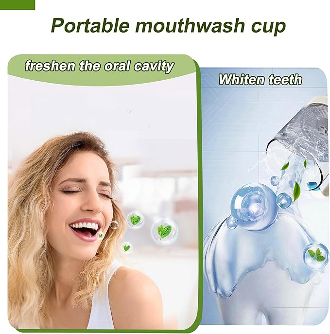 Ozone Hydrogen Water Cup – O3 Generator, 11oz Automatic Electrolytic for ozone water Oral Care, Fresh Breath, Teeth Brushing & Flushing, Multi-functional Purified Mouthwash Cup Healthy partner