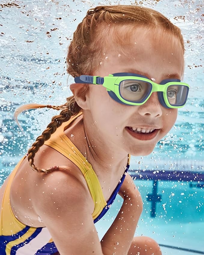 Kids Swim Goggles,Swimming Goggles for Kids 6-14, Anti-Fog UV Protection Pool Glasses for Boys Girls-StrideForce Fitness