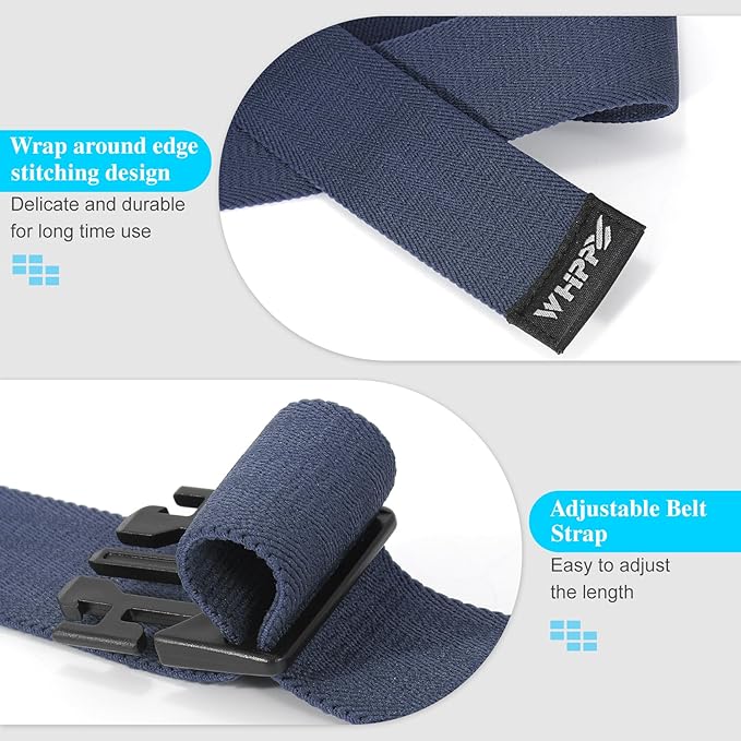 WHIPPY Mens Elastic Stretch Belt Unisex Adventure Web Belt for Women Men with Non-Metal Buckle Adjustable Belts-StrideForce Fitness