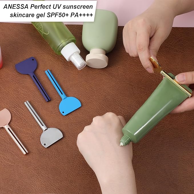 5Pcs Toothpaste Squeezer, Tube Squeezer, Metal Tube Presser Tubes Roller Tubes Wringer Keys Dispenser, Roller Dispenser Wringer Tools for Toothpaste Cosmetic Oil Cream Paint Squeezers