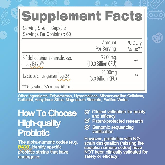 Life-Space 2 Month Serving Shape B420 Probiotics for Shape Better, GLP-1 Boost, Clinically Backed Metabolism Support, Probiotics for Women and Men, 60 Vegetarian Capsules-StrideForce Fitness