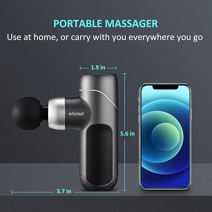 arboleaf Mini Massage Gun Deep Tissue, Muscle Massager for Back Pain Relief, Small Massage Gun Travel Massager Handheld, Quiet Percussion Massager Portable