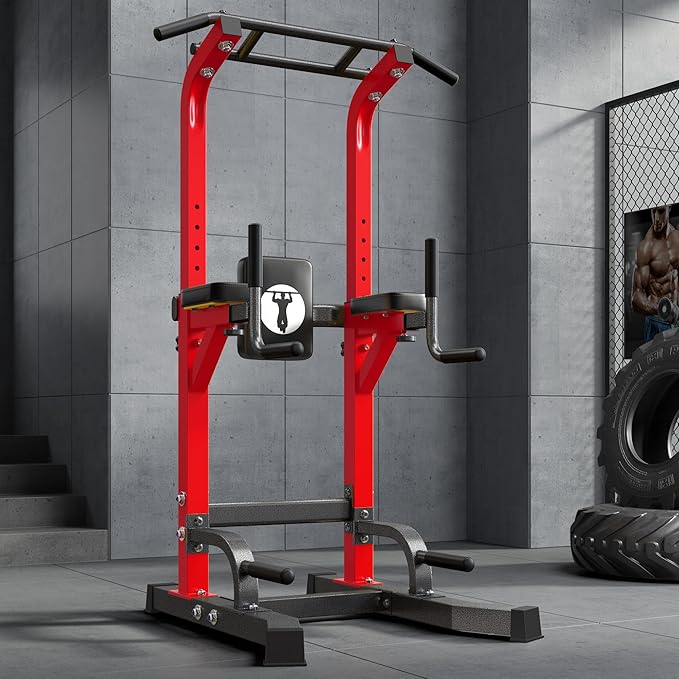 SogesHome Adjustable Pull Up Bar & Dip Station, Heavy Duty 500LB Capacity Multifunctional Home Gym Fitness Equipment for Strength Training, Push Up Stand for Arm, Back, Core & Full Body Workout-StrideForce Fitness