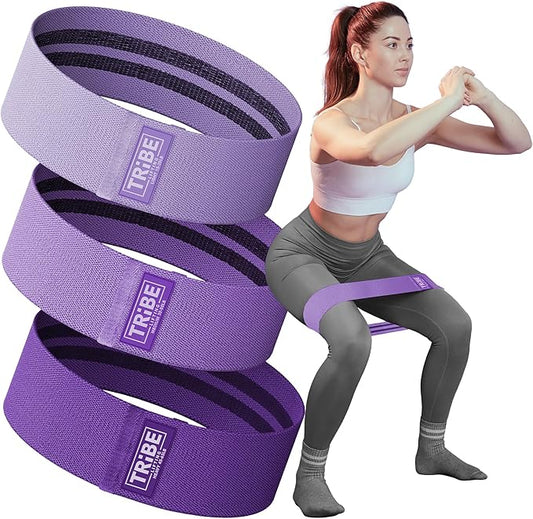Fabric Resistance Bands for Legs - Workout Bands Resistance Bands for Men and Women - Booty Bands for Working Out - Exercise Bands Resistance Bands Set - Elastic Bands for Exercise-StrideForce Fitness