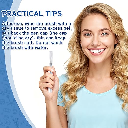 Teeth Whitening Pen, 4 Pack Tooth Whitening Gel Formula for Instant Stain Removal, Brightens Smile & Neutralizes Yellow Tones, Safe for Sensitive Teeth, Mint Flavor