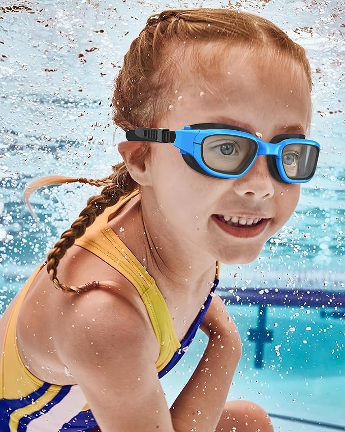 Kids Swim Goggles,Swimming Goggles for Kids 6-14, Anti-Fog UV Protection Pool Glasses for Boys Girls-StrideForce Fitness