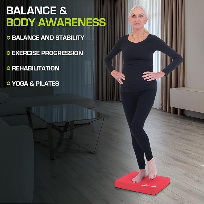ProsourceFit Exercise Balance Pad – Cushioned Non-Slip Foam
