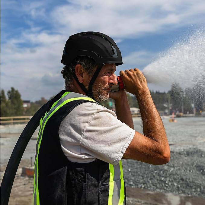 GE Safety Helmet: ANSI Type 2 Class G & E, Advanced Impact Technology, Ultra Comfortable Memory Foam, Heat Stress Reduction, Compatible with Accessories, Adjustable Size OSHA Approved-StrideForce Fitness