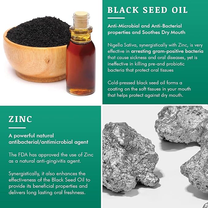 SprinJene Natural Fluoride Toothpaste – Natural Toothpaste for Gum Health & Cavity Protection – Patented Black Seed Oil & Zinc Formula for Healthy Teeth & Gums – Made in The USA (4 Pack)