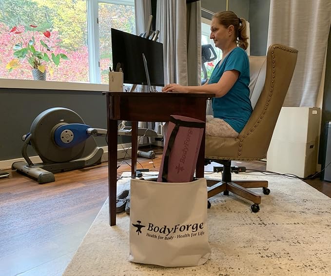 BodyForge Yoga Mat Thick Exercise Mat Thick 8mm TPE Eco-Friendly with Alignment Marks Non-Slip Extra Thick High-Density for Women and Men Workout Pilates-StrideForce Fitness