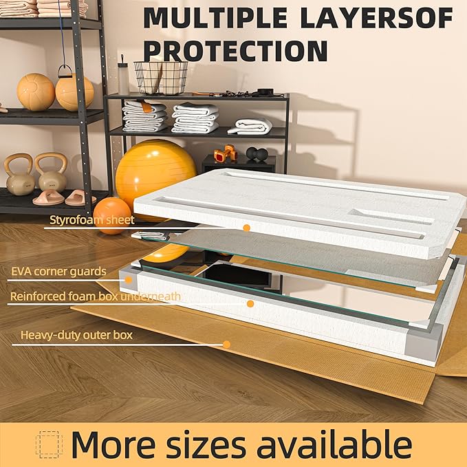 Hasipu Home Gym Mirror, 55.1" x 23.6" x 2 PCS Frameless Wall Mounted Mirrors, Large Body Mirror for Home Gym, Yoga Studio, Bedroom, Silver Tempered Glass-StrideForce Fitness