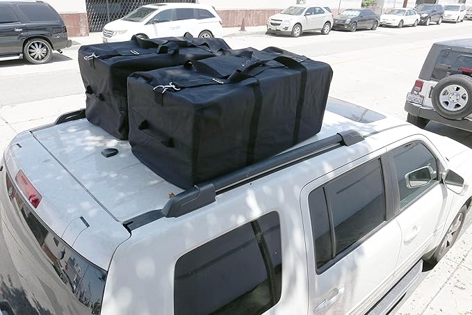 Heavy Duty Cargo Duffel Large Sport Gear Drum Set Equipment Hardware Travel Bag Rooftop Rack Bag (36" x 17" x 17", Black)