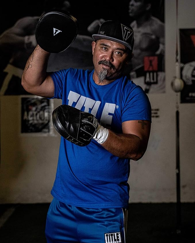 Title Boxing Punch Mitts 2.0, Black - Boxing Pads, Muay Thai Pads, MMA Equipment, Kickboxing - 6.5*6*1"-StrideForce Fitness