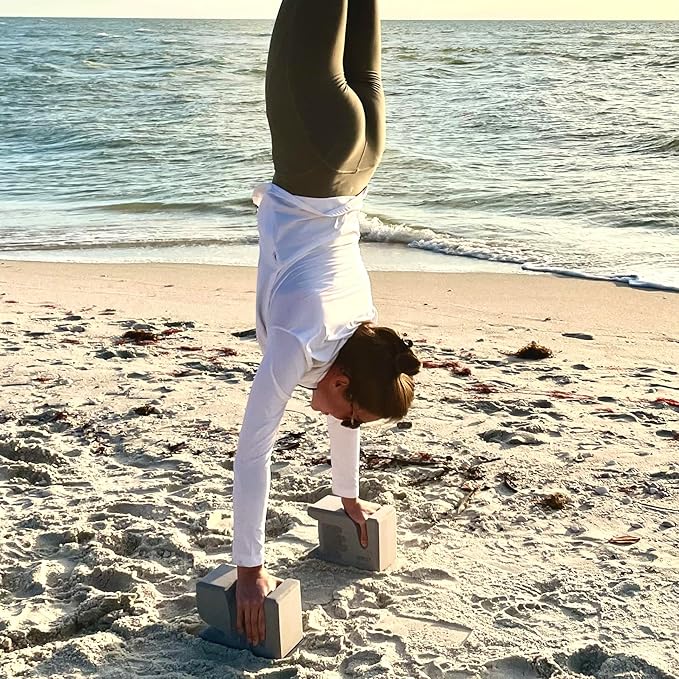 WRIST Buddy® Yoga Blocks 2 Pack | Reduces and Prevents Wrist Pain, Enhances Comfort Stability and Grip Strength on the Blocks | Hand-Shaped Blocks | EVA Yoga Accessories Set | Best Gifts for Yoga-StrideForce Fitness