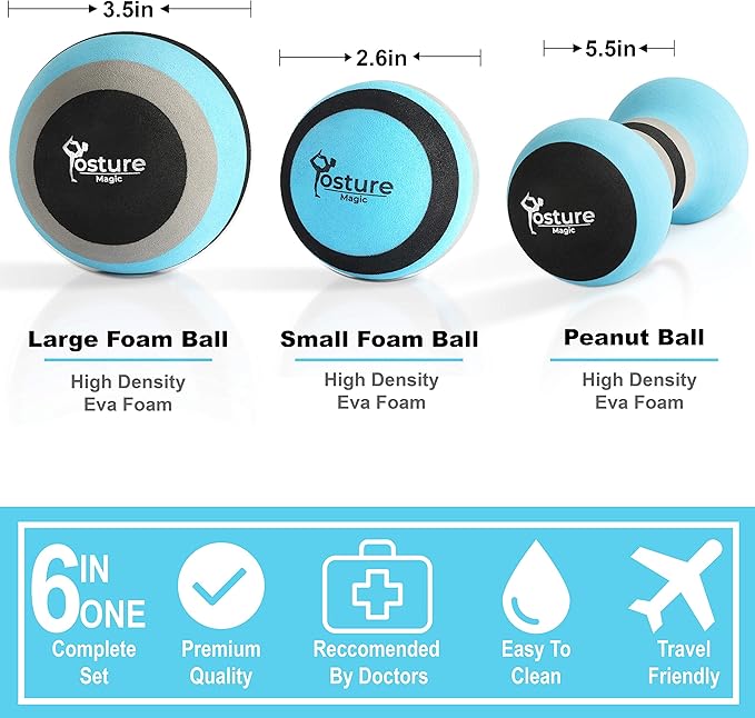 Posture Magic Massage Ball Set for Myofascial Trigger 6 -