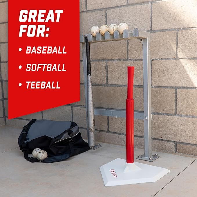 GoSports Baseball & Softball Batting Tees - Choose Jr. or Standard - Adjustable Rubber Hitting Tee-StrideForce Fitness