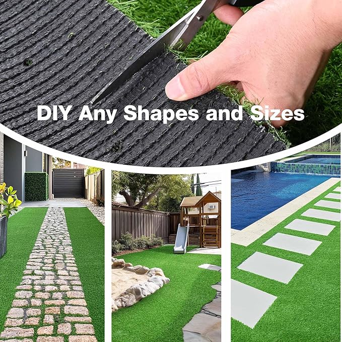 Yescom Sports Sled Strips Turf Gym Turf Flooring for Weight Sled Push Gym Equipment Outdoor Indoor Use 50'x3'x2PCS(300 Sq.Ft) 0.8" H-StrideForce Fitness