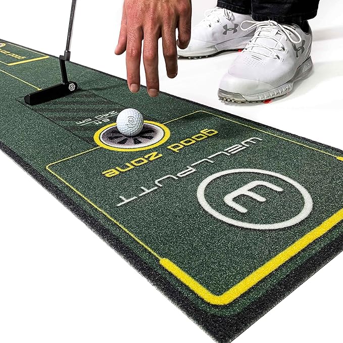 WELLPUTT - Golf Putting Training Mat - 10ft Start 2.0-StrideForce Fitness