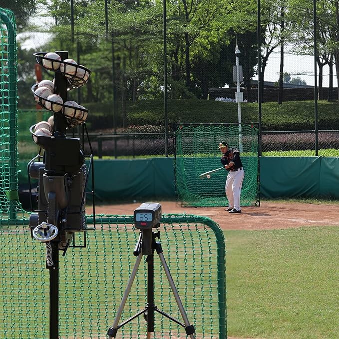 Furlihong 636BH Upgraded Dual-Wheel Baseball Pitching Machine, Adjustable Angle, Speed, and Interval, 40-68 MPH, Ideal for Professional Players and Coaches Training-StrideForce Fitness