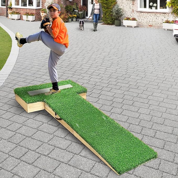 PROLEE Pitching Mound, 6.5 Inch Pitchers Mound with Antifade Turf, Pitching Mounds for Baseball, Portable Design with Easy Carrying-StrideForce Fitness