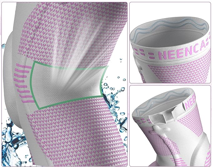 NEENCA Knee Brace for Women & Men, Medical Knee Support with Patella Pad & Side Stabilizers, Knee Compression Sleeve for Knee Pain, Meniscus Tear, ACL, Joint Pain, Runner, Workout - FSA/HSA Eligible