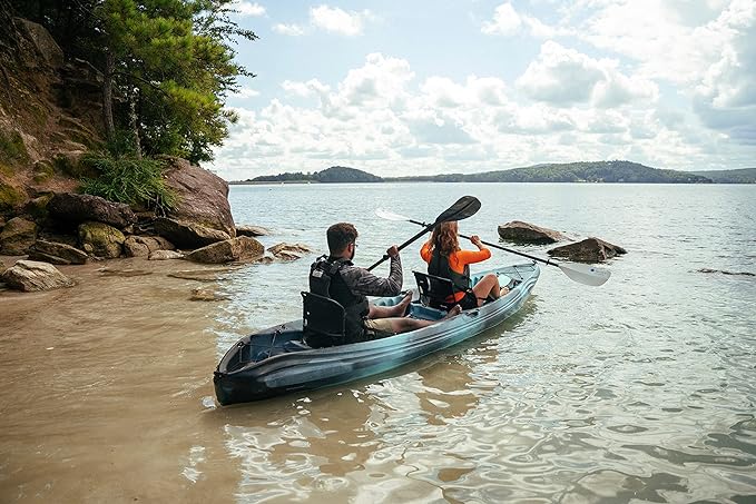 Perception Tribe 13.5 Sit on Top Tandem Kayak for All-Around Fun Large Rear Storage with Tie Downs