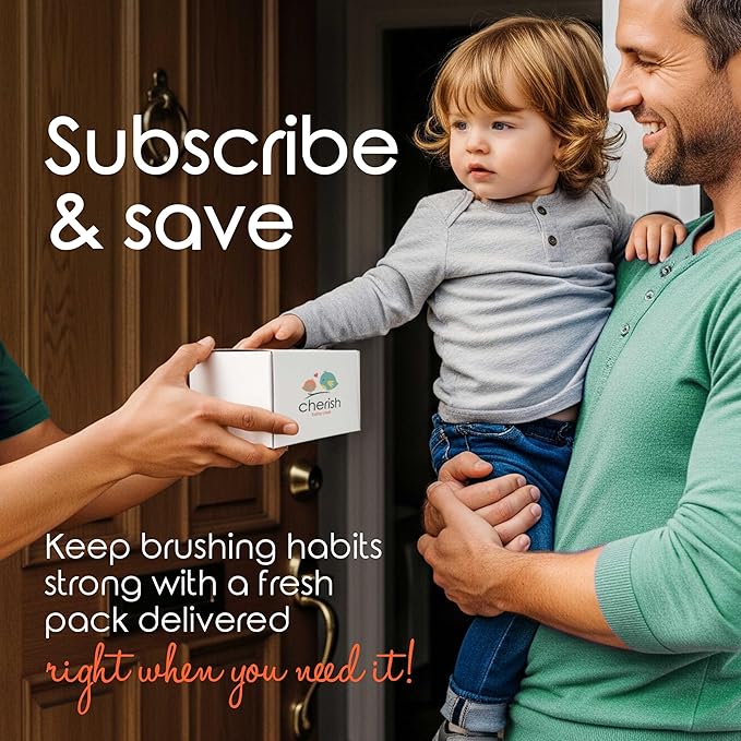 Cherish Baby Care Toddler Toothbrushes 1-2 Years (4-Pack) - BPA-Free & Safety-Tested Kids Toothbrush Kit, Designed by a Pediatric Dentist, Soft-Grip Toothbrush for Kids, My First Toothbrush Set