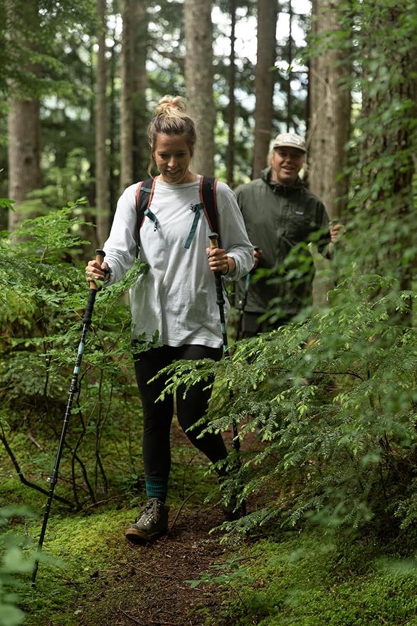 Cascade Mountain Tech Lightweight Aircraft-Grade Aluminum Trekking Poles with Extended Down Grip Plus Tip Kit-StrideForce Fitness