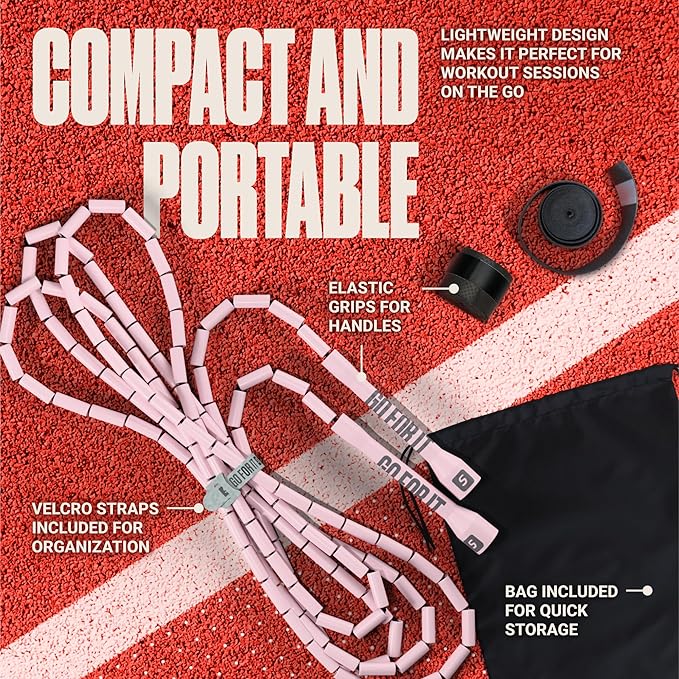 Sportbit Elite Beaded Jump Rope - Adjustable Speed Rope for Fitness, CrossFit, Boxing - Tangle-Free, Lightweight-StrideForce Fitness