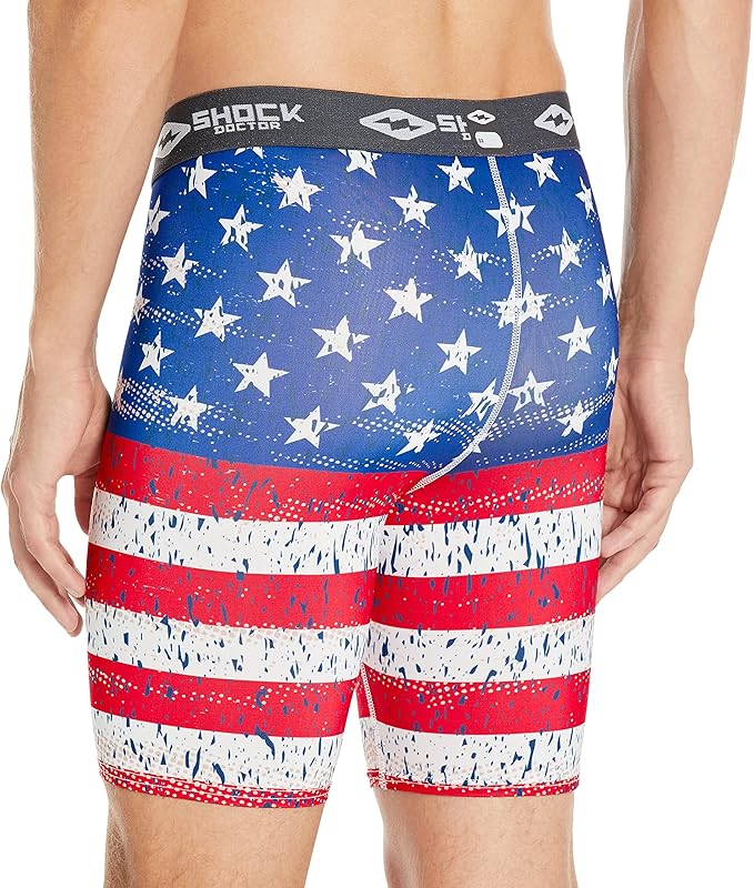 Shock Doctor Compression Shorts with Protective Bio-Flex Cup, Moisture Wicking Vented Protection, Youth Size