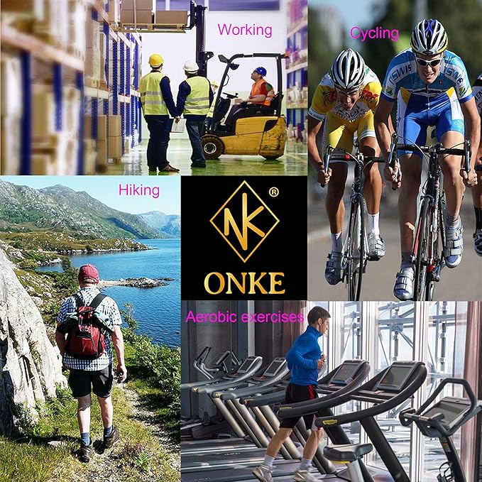 ONKE Max Full Cushion Low Cut Quarter Socks for Men Athletic Running Training Work Thick Warm Moisture Control Anti Blister-StrideForce Fitness