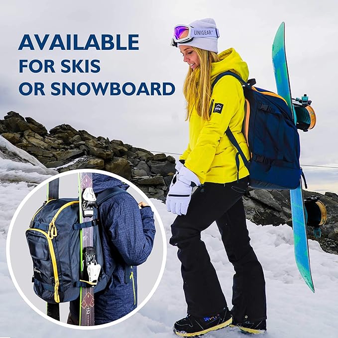 Unigear Ski Boot Bag, 50L Ski Boot Travel Backpack for Ski Helmet, Goggles, Gloves, Skis, Snowboard & Accessories (Blue)-StrideForce Fitness