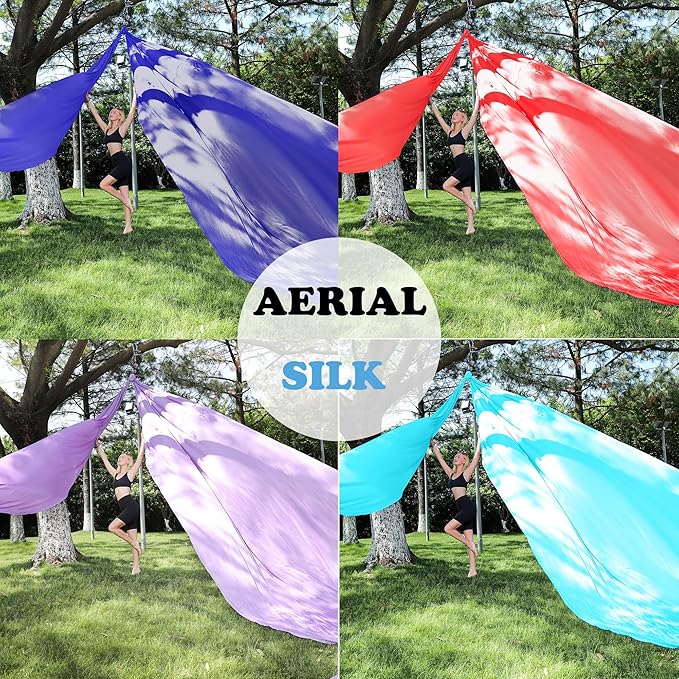 Aerial Silks 11 Yards Aerial Silks For Home Aerial Yoga Swing Aerial Yoga Hammock Swing Aerial Silk For Gymnastics-StrideForce Fitness