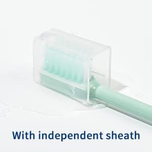 Y-Kelin 4 Pcs U-Shaped Orthodontic Toothbrush Soft Bristle with 4 Toothbrush Head Cover for Orthodontic People Effective Cleaning Teeth