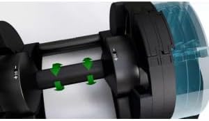 SMRTFT NUOBELL Adjustable Dumbbells | The Original All-in-One NUOBELL Adjustable Dumbbell Set | Feel Real Like Traditional Dumbbells | Highly Durable | Best 2 Year Warranty-StrideForce Fitness