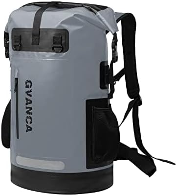 Waterproof Dry Bag Backpack for Kayaking, Roll Top Kayak Dry Backpack, Floating Outdoor Dry Sack Boating Sailing Canoeing Rafting Fishing Camping 85L Grey-StrideForce Fitness