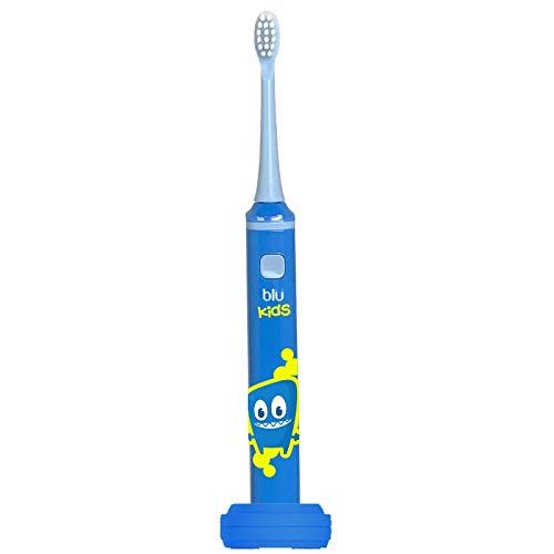 Blu Smart Bluetooth Enabled Kids Toothbrush with Live Tracking App to Teach Children Healthy Brushing Habits, Share Results with Your Dentist (Blue). Wireless Rechargeable Electric.