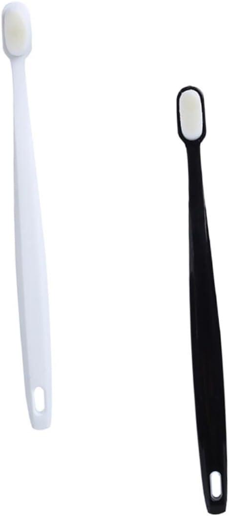 2Pcs Soft Toothbrush for Adults Sensitive Gum Care Super Soft Bristles for Plaque Removal Ergonomic Handle for Home and Travel Use
