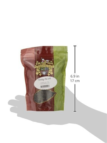 English Tea Store Young Pu-erh Tea | Loose Leaf Aged Chinese Pouches - 4oz | Earthy and Full-Bodied Fermented & Traditional Sun Withered and Stone Pressed | Smooth Complex Cup-StrideForce Fitness