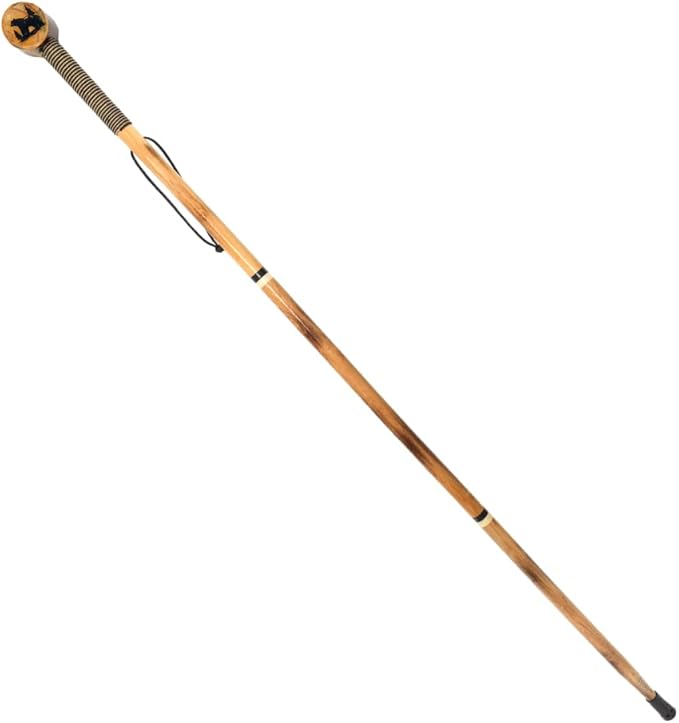 SE 3 Piece 55" Detachable Pine Wood Walking/Hiking Stick with Metal Tip, Reinforced Rubber Tip, and Water-Resistant Travel Pouch - Portable and Durable for Outdoor Adventures-StrideForce Fitness